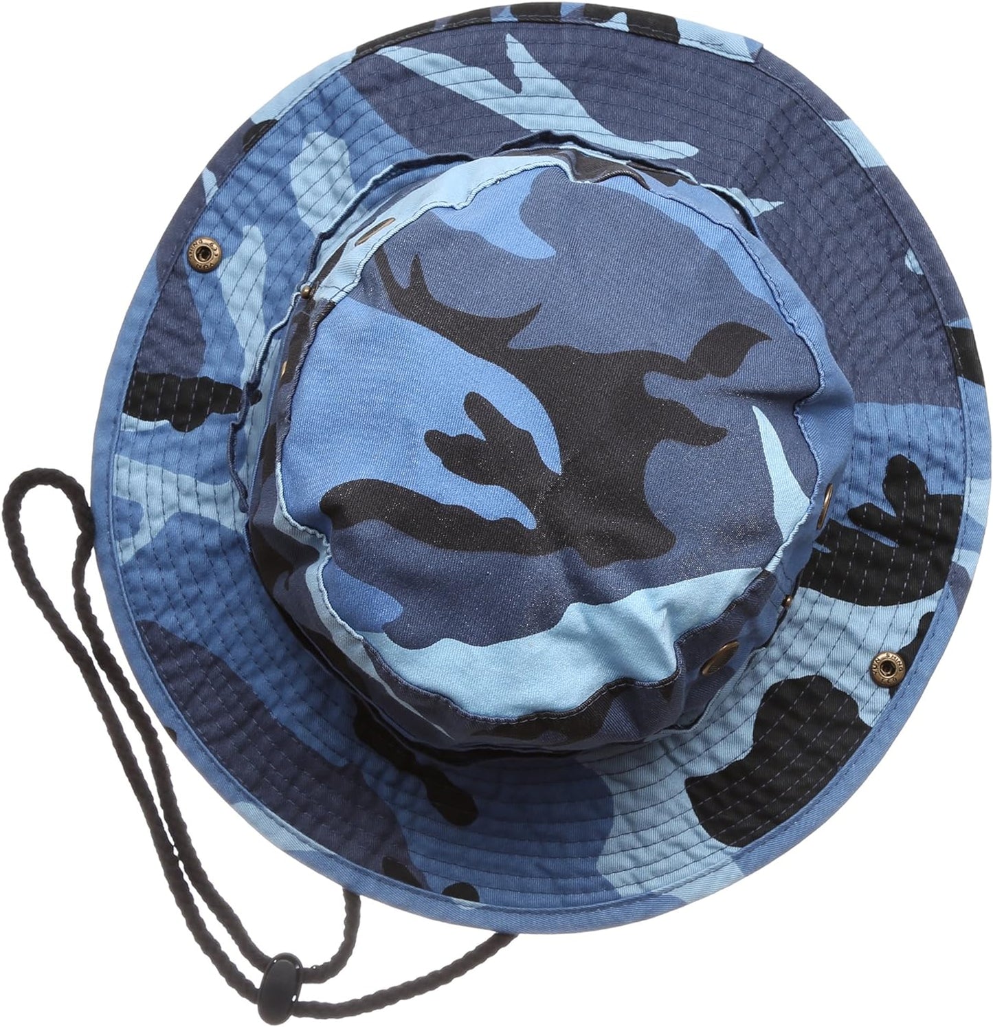 Summer Outdoor Boonie Hunting Fishing Safari Bucket Sun Hat with Adjustable Strap