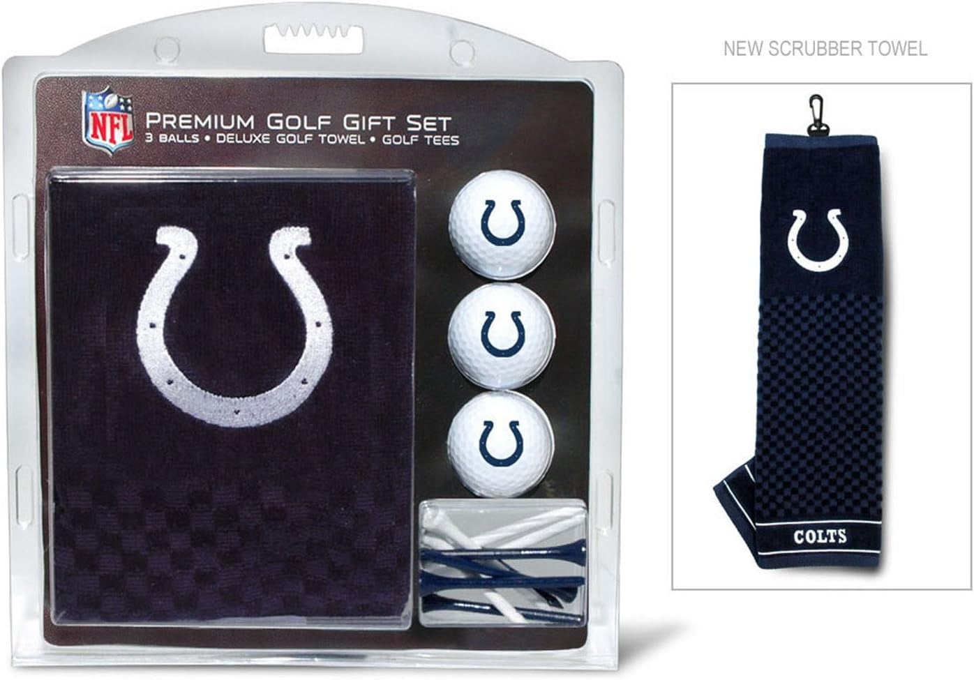 Premium NFL Gift Set: Embroidered Deluxe Towel, 3 Balls, 14 Tees (2-3/4" Reg.)