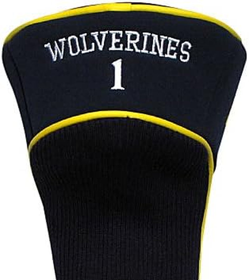 NCAA Numbered 1, 3, & X, Fits Oversized Drivers, Utility, Rescue & Fairway Clubs, Velour Lined for Extra Club Protection