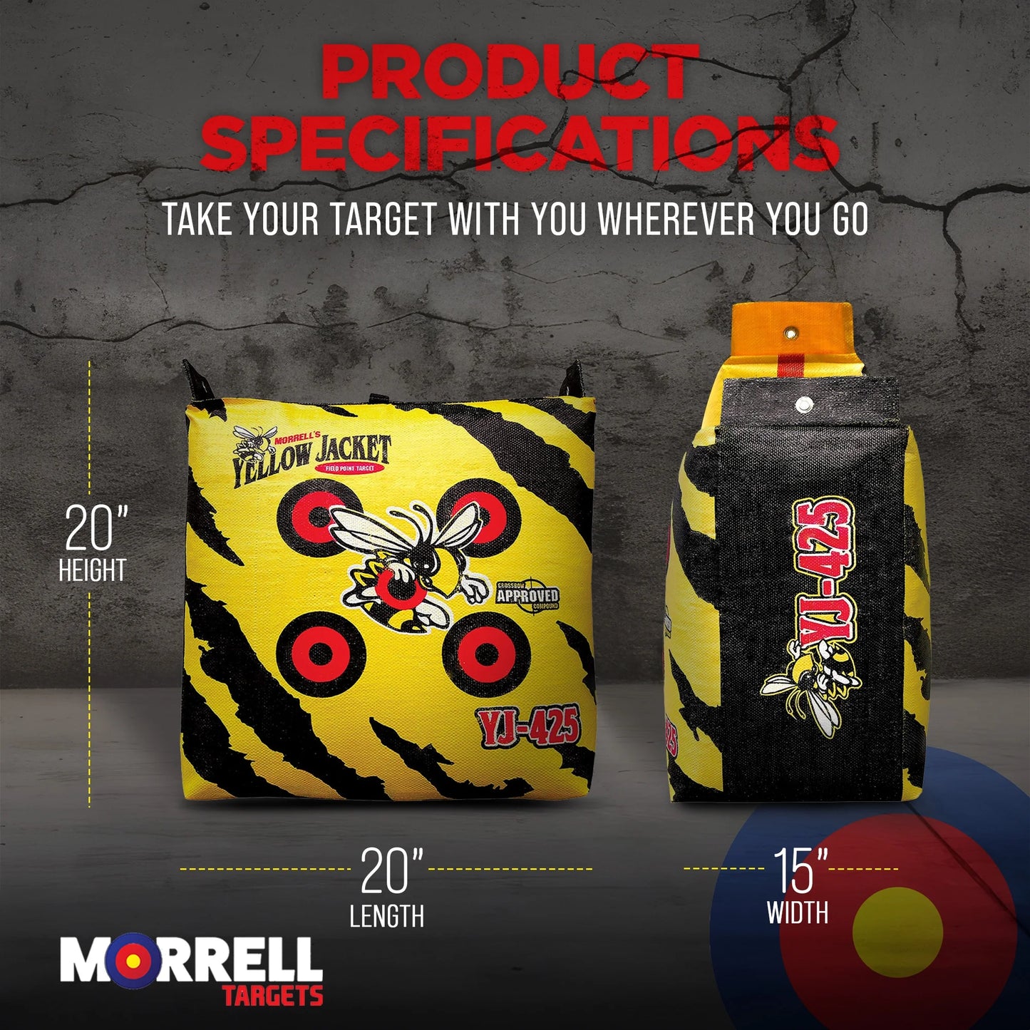 Morrell Yellow Jacket YJ-425 Portable Field Point Archery Bag Target