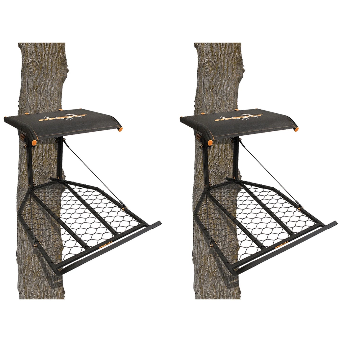the Boss XL Wide Stance Hang on 1 Person Hunting Tree Stand (2 Pack)