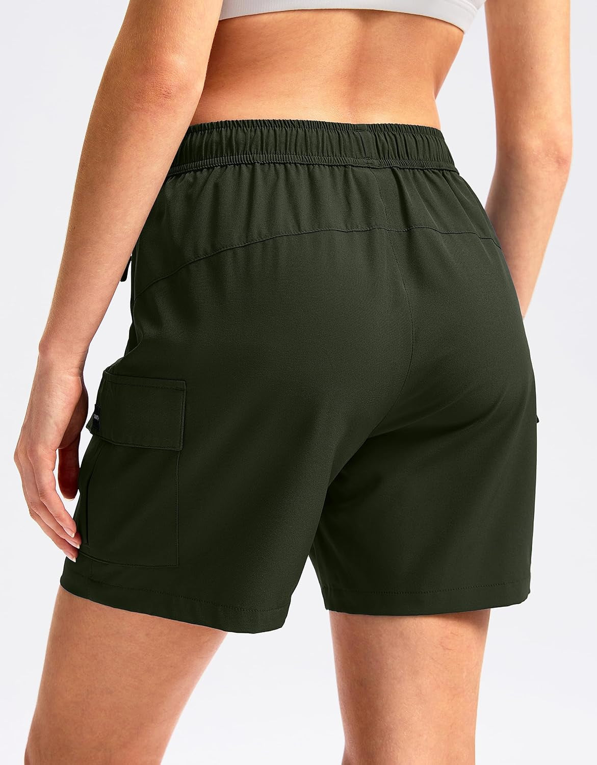 Women'S 5''/ 7''/9'' Hiking Cargo Shorts Quick Dry Lightweight Summer Shorts for Women Athletic Golf Zipper Pockets