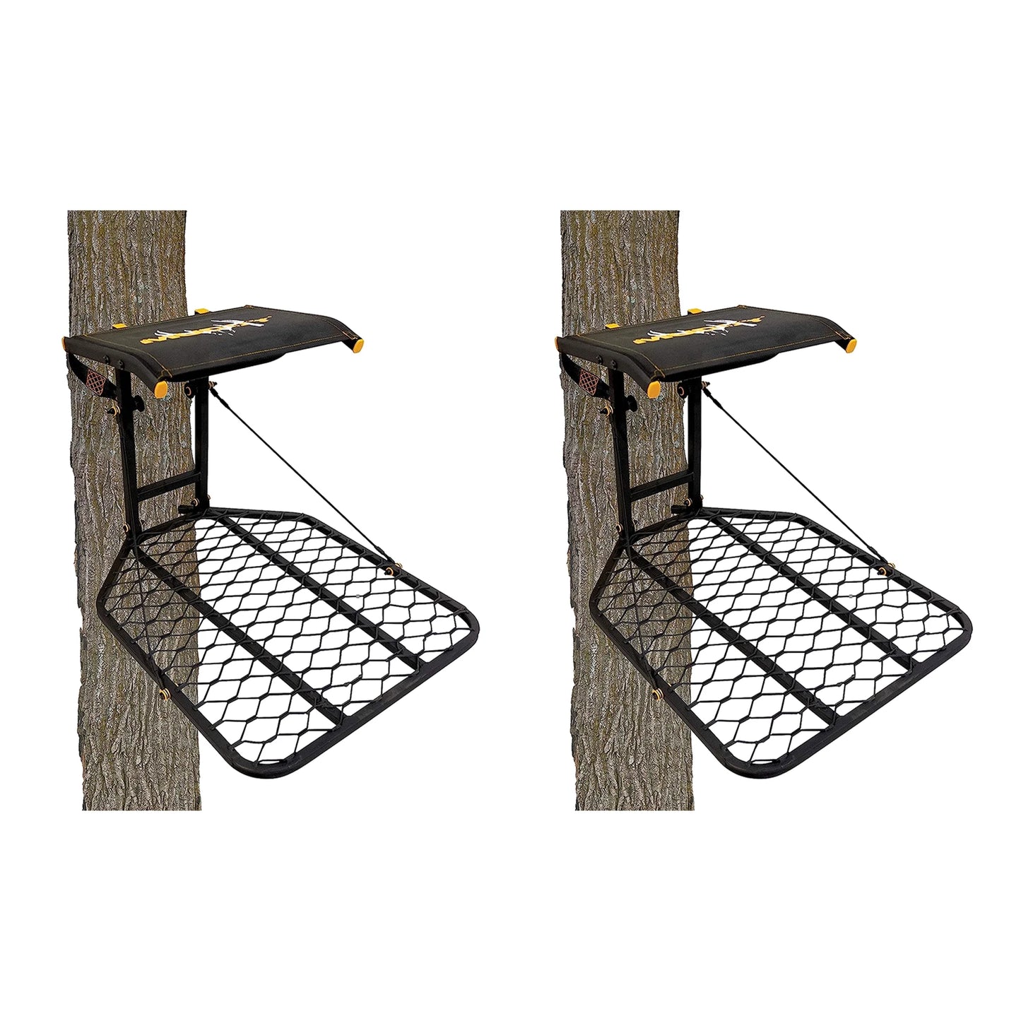 the Boss Wide Stance Hang on 1 Person Hunting Tree Stand (2 Pack)