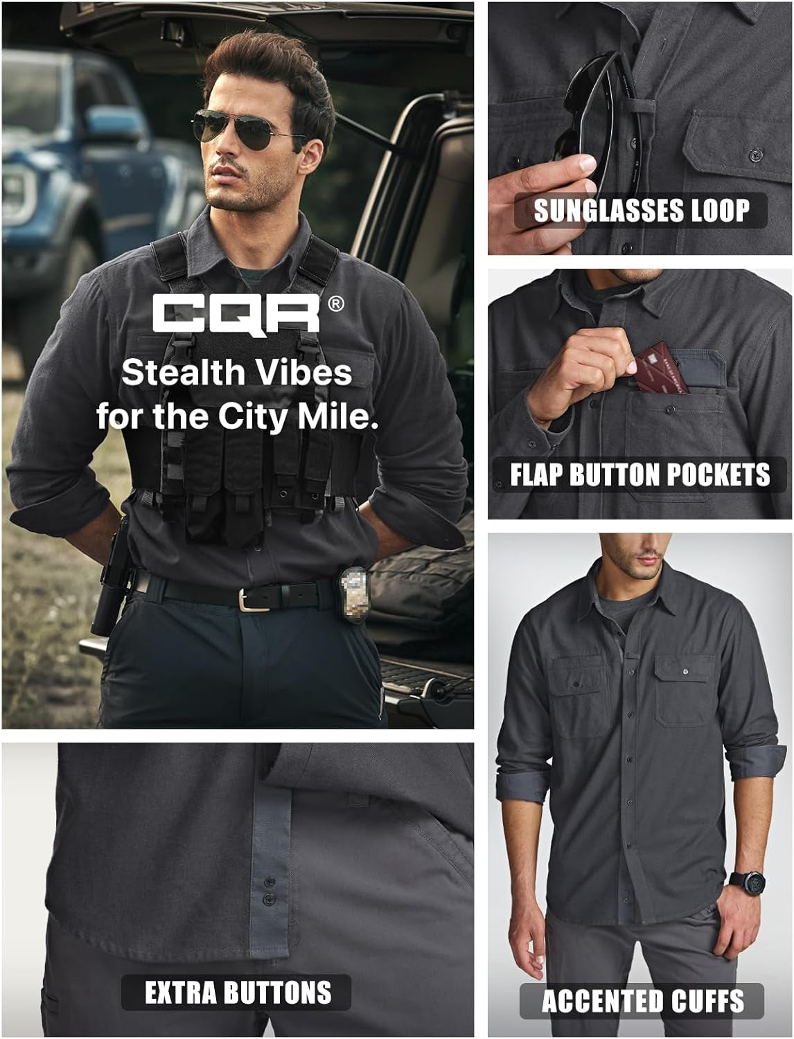 Men'S All Cotton Flannel Shirt, Long Sleeve Casual Button down Plaid Shirt, Brushed Soft Outdoor Tactical Work Shirts