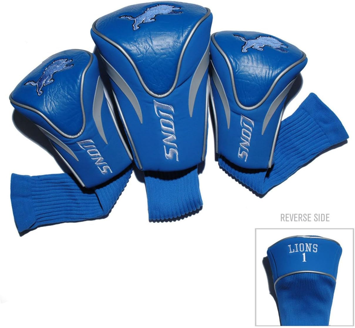 NFL Numbered 1, 3, & X, Fits Oversized Drivers, Utility, Rescue & Fairway Clubs, Velour Lined for Extra Club Protection