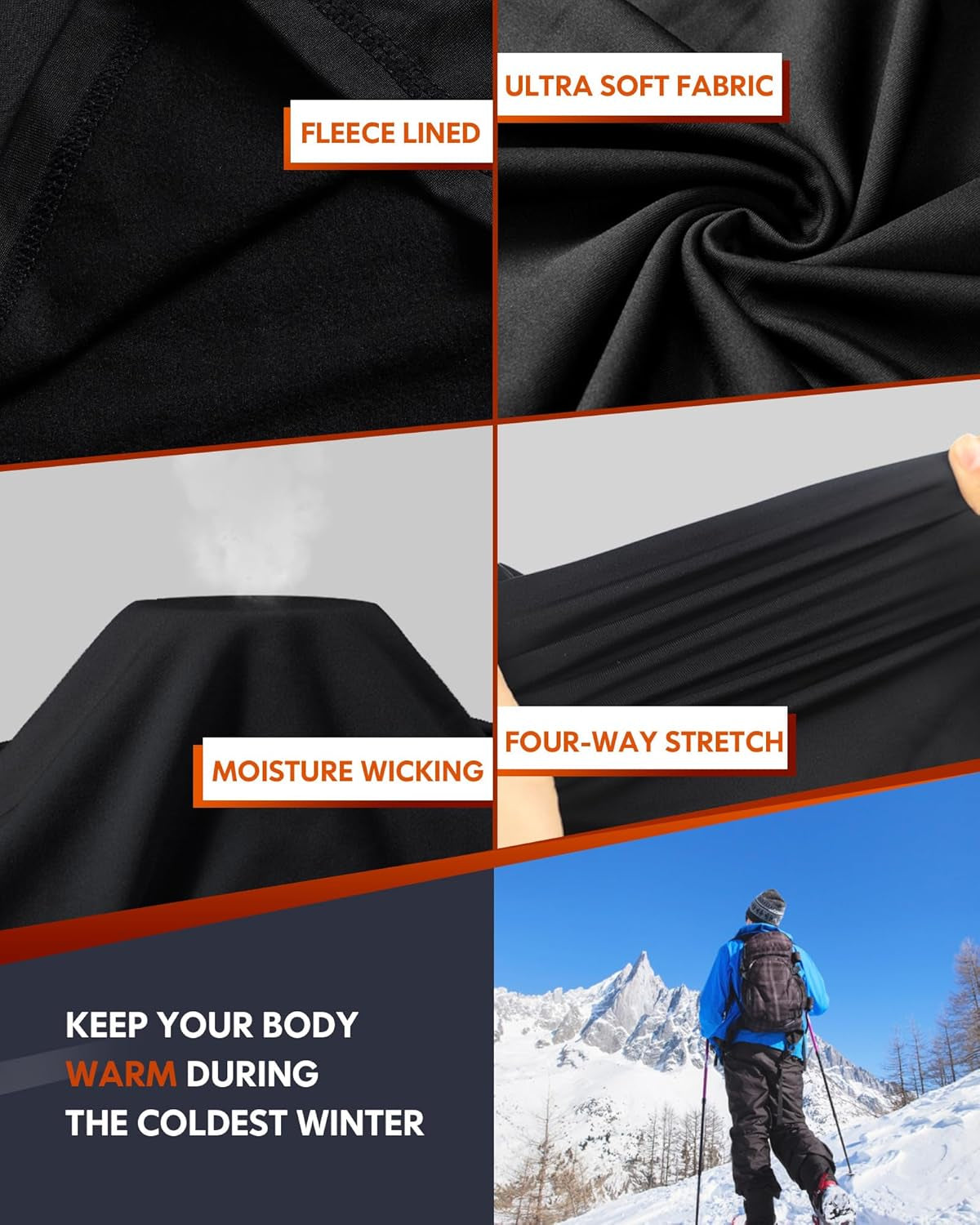 Thermal Underwear Long Johns Set Mens Winter Gift Hunting Gear Sport Base Layer Bottom Top