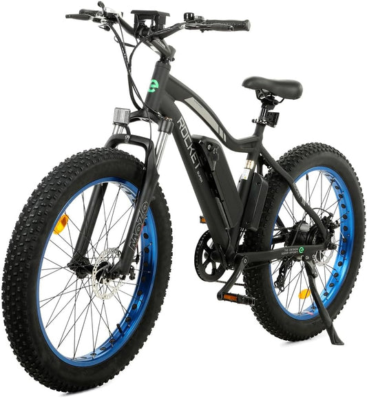 26” Fat Tire Electric Bike Powerful Adults Mountain Bicycle 500W Motor 36V/12.5AH Removable Lithium Battery Beach Snow Ebike Shock Absorption - 90% Pre Assembled