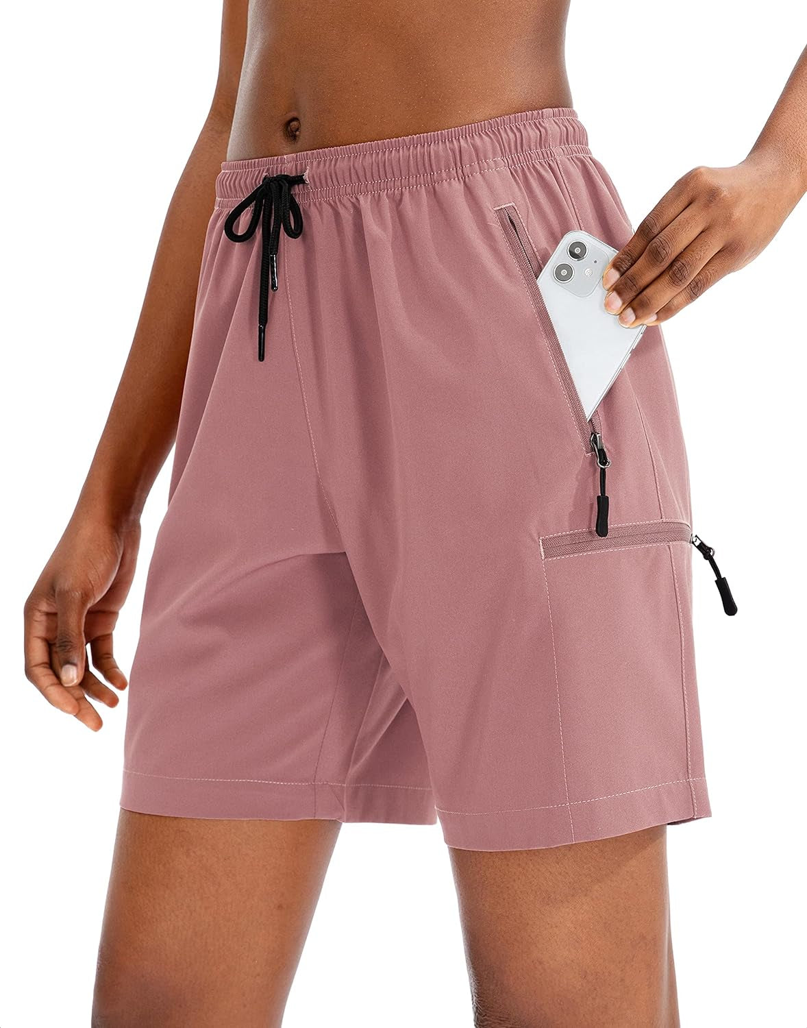 Women'S 5''/ 7''/9'' Hiking Cargo Shorts Quick Dry Lightweight Summer Shorts for Women Athletic Golf Zipper Pockets