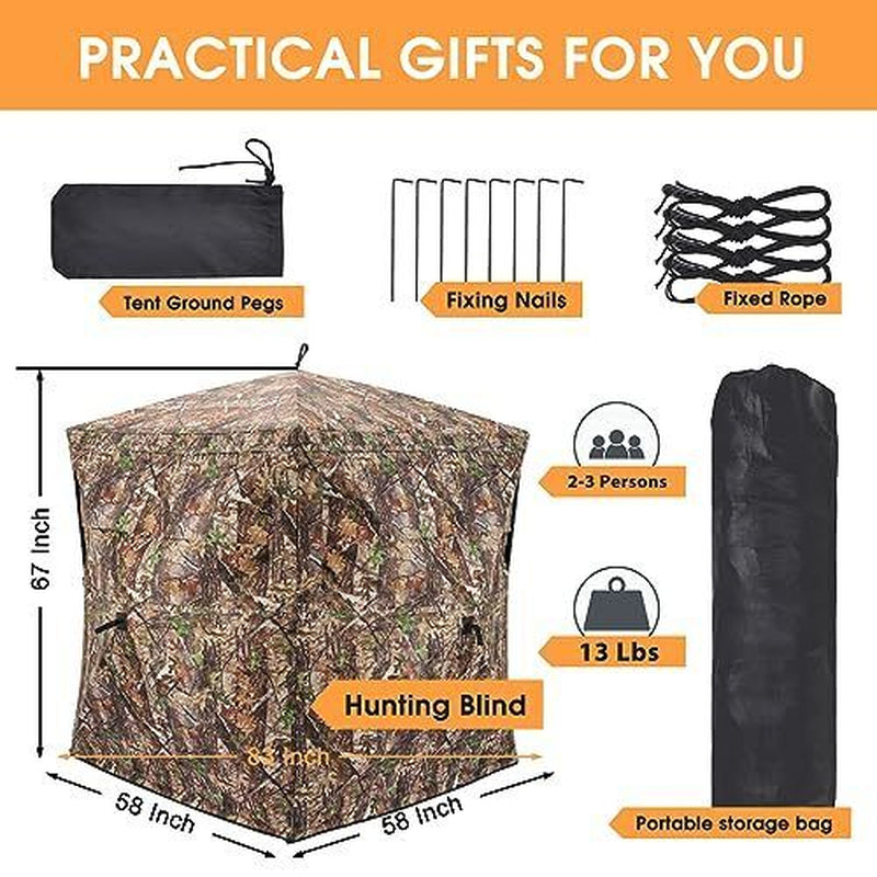 Hunting Blind,See through Ground Blinds with 270 & Hunting Blind:270 Degrees