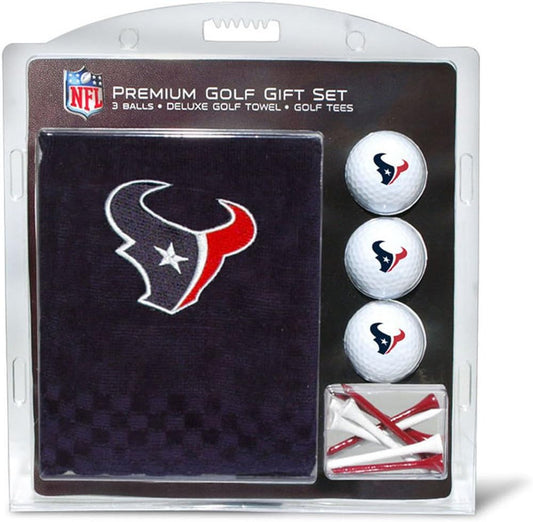Premium NFL Gift Set: Embroidered Deluxe Towel, 3 Balls, 14 Tees (2-3/4" Reg.)