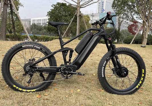 1000W*2 Hub Drive Motor Fat Tire Snow Bike 24X4.0 Ebike Full Suspension Outdoor off Road Hunting Electric Mountain Bicycle Ebike