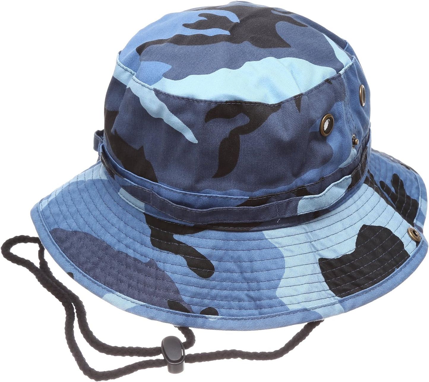 Summer Outdoor Boonie Hunting Fishing Safari Bucket Sun Hat with Adjustable Strap