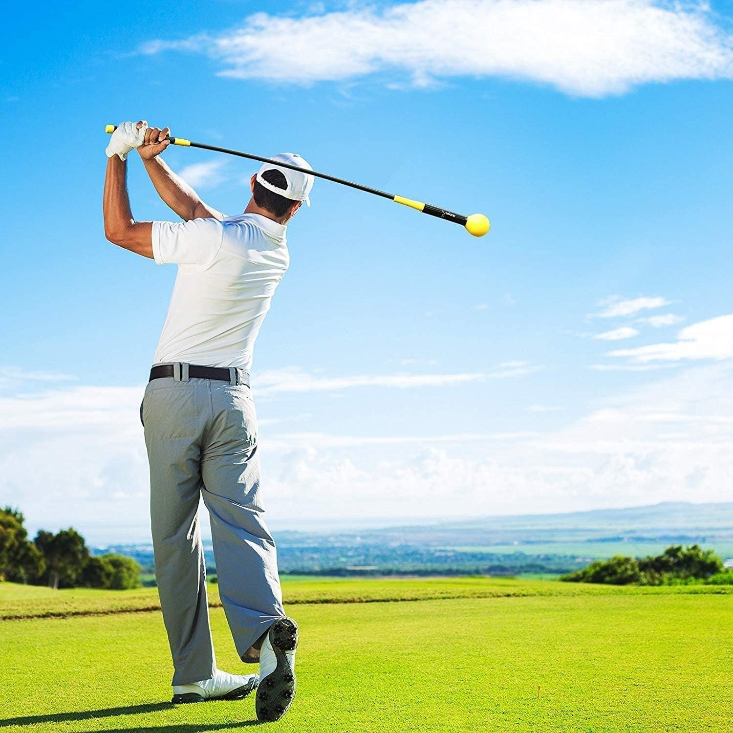 Golf Swing Training Aid Golf Swing Trainer Aid Golf Practice Warm-Up Stick for Strength Flexibility and Tempo Training Golf Golf Swing Aid for Men and Women