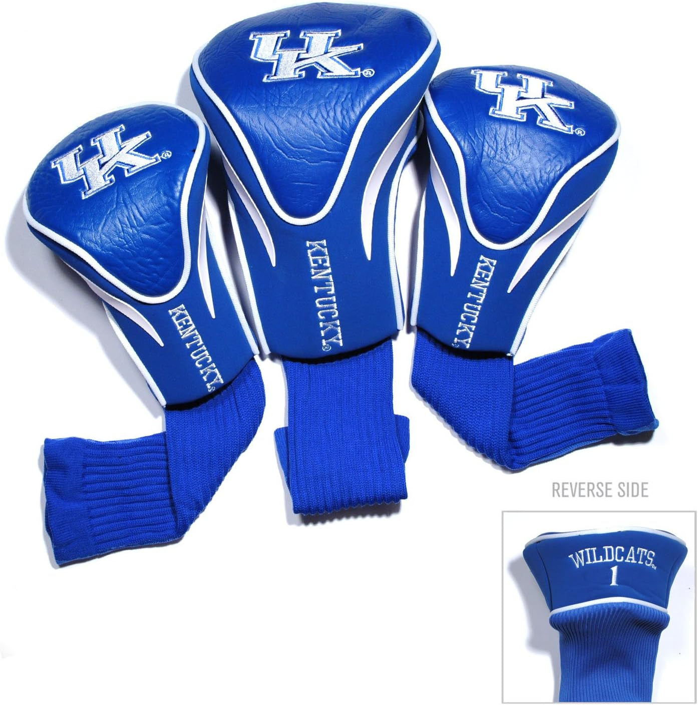 NCAA Numbered 1, 3, & X, Fits Oversized Drivers, Utility, Rescue & Fairway Clubs, Velour Lined for Extra Club Protection