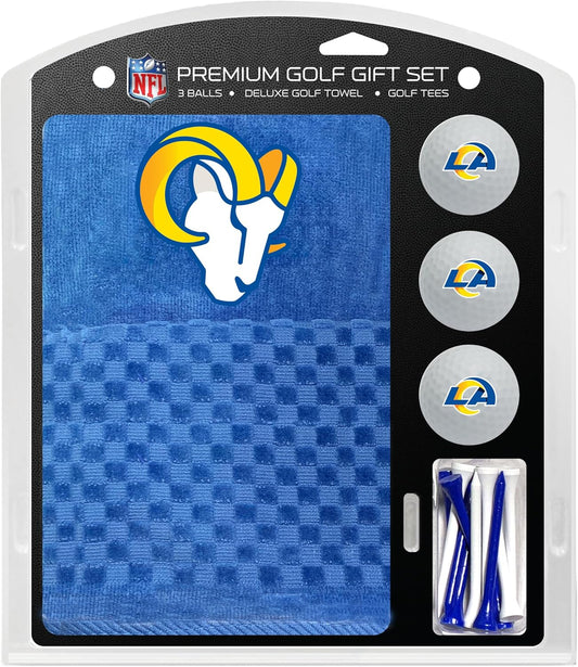 Premium NFL Gift Set: Embroidered Deluxe Towel, 3 Balls, 14 Tees (2-3/4" Reg.)