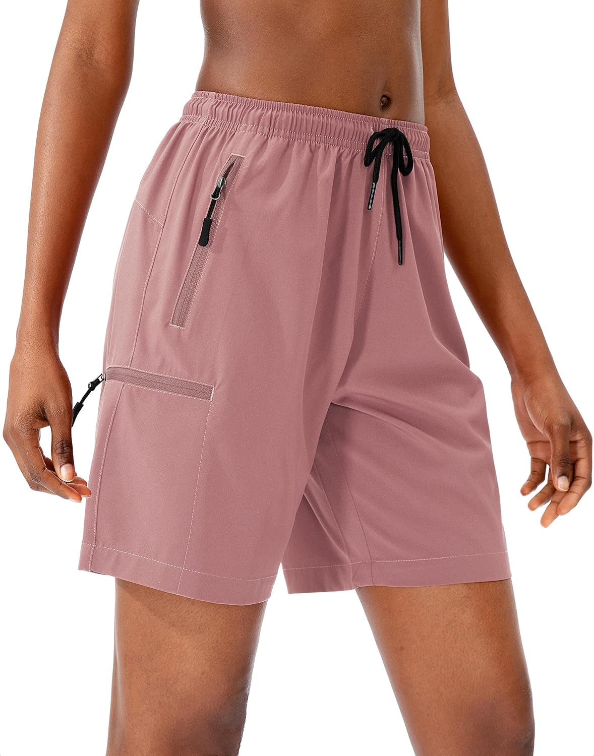 Women'S 5''/ 7''/9'' Hiking Cargo Shorts Quick Dry Lightweight Summer Shorts for Women Athletic Golf Zipper Pockets