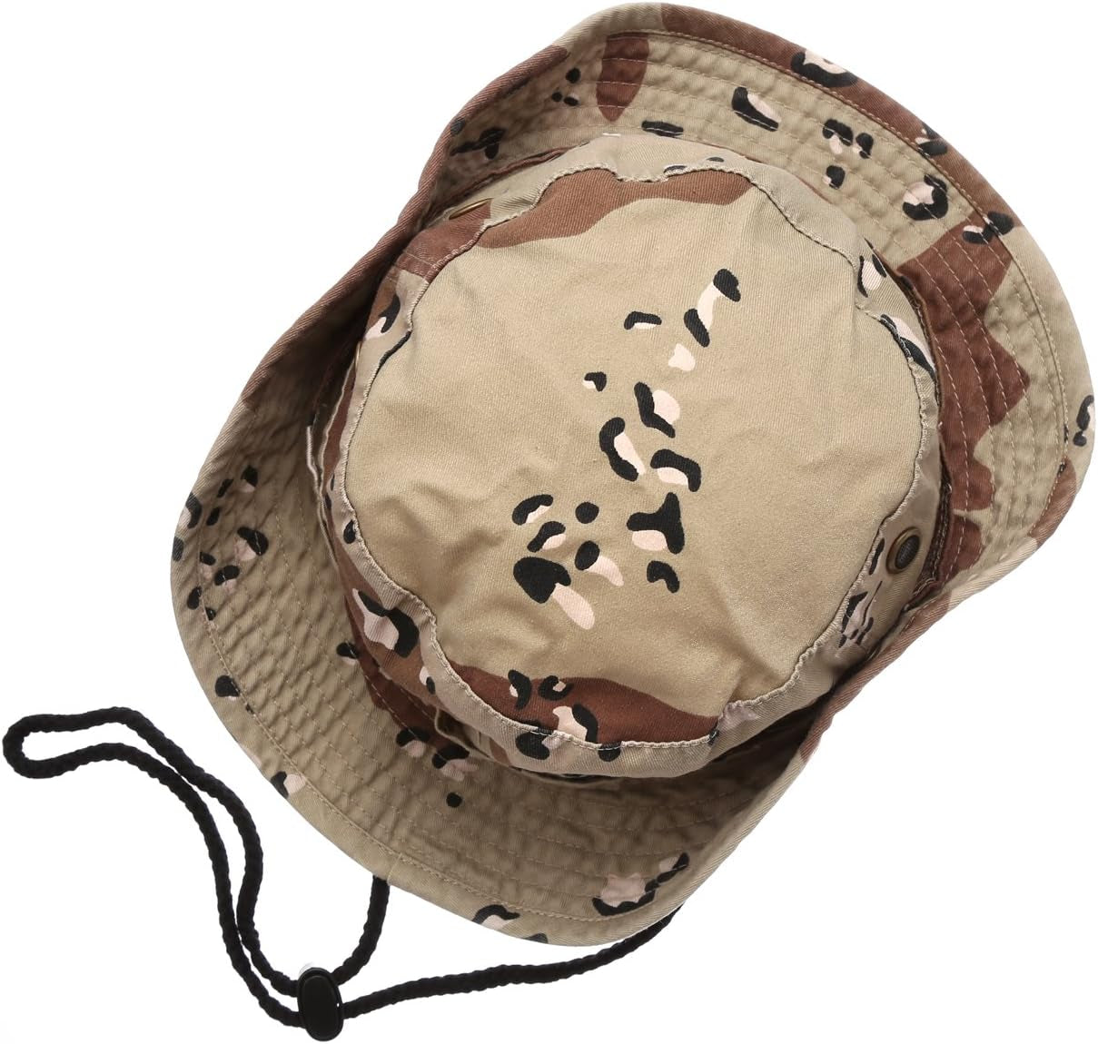 Summer Outdoor Boonie Hunting Fishing Safari Bucket Sun Hat with Adjustable Strap
