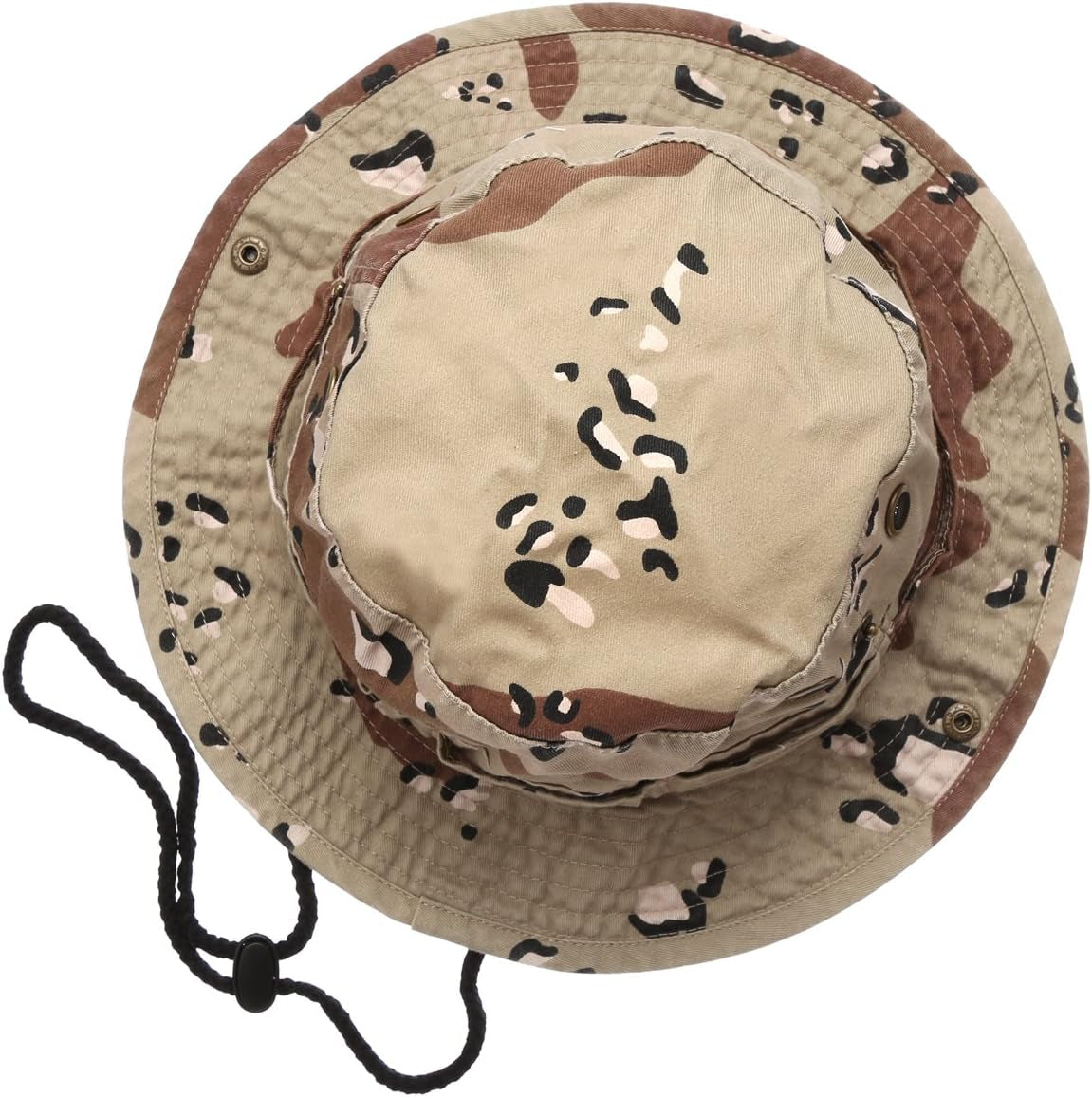 Summer Outdoor Boonie Hunting Fishing Safari Bucket Sun Hat with Adjustable Strap
